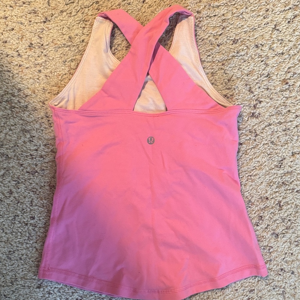 lululemon athletica Vibrant Pink Cross-Back Tank